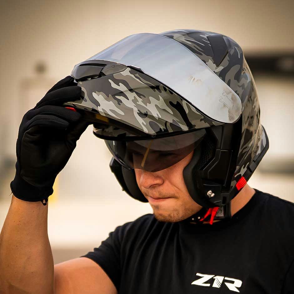 ソラリス2.0 システムヘルメット カモ (ブラック/グレー)4