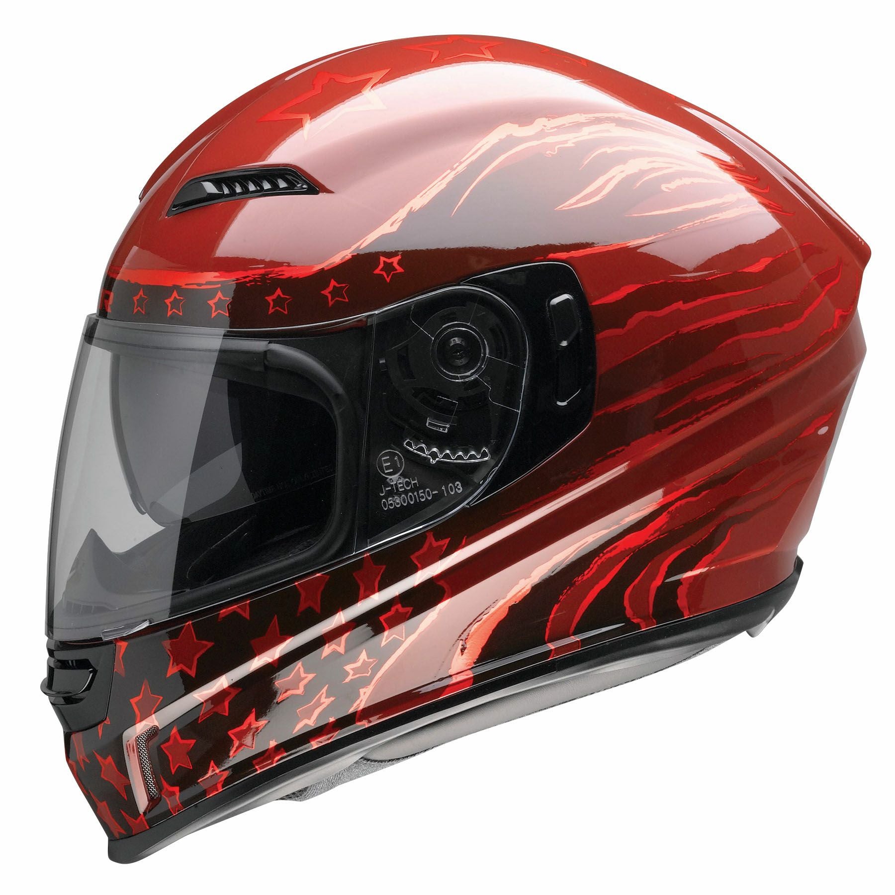 Z1R ジャッカル フルフェイスヘルメット パトリオット (レッド