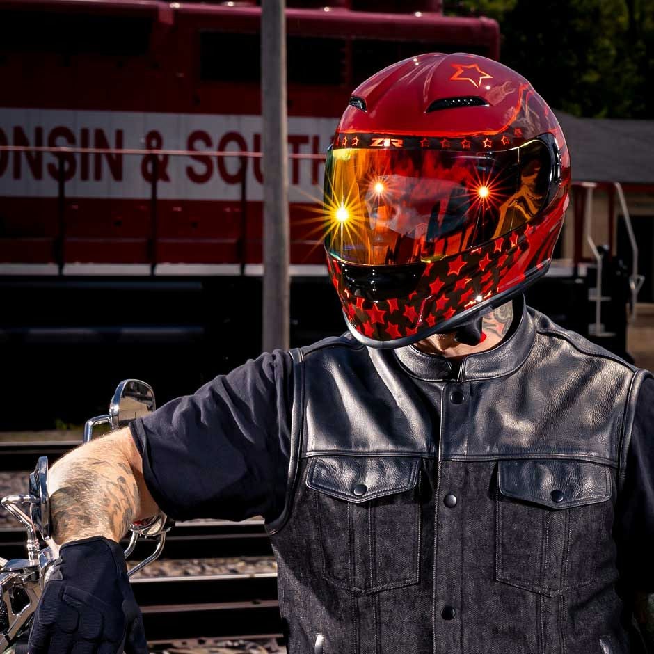 ジャッカル フルフェイスヘルメット パトリオット (レッド)4