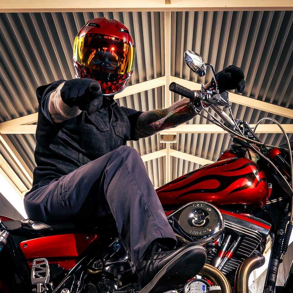 ジャッカル フルフェイスヘルメット パトリオット (レッド)5