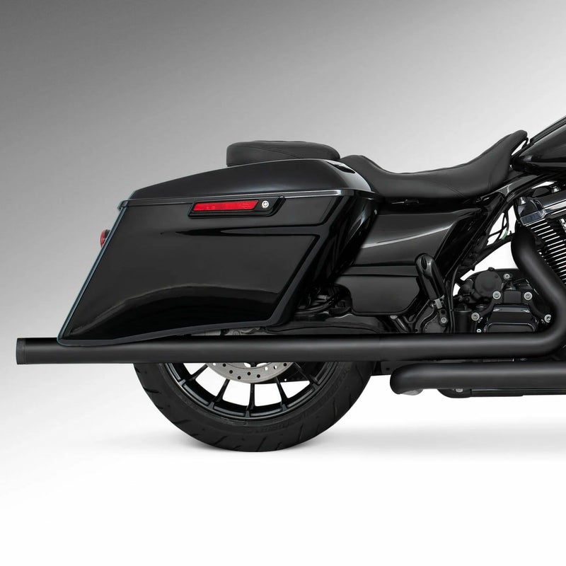 M8 ツーリング 2.5インチ径 トゥルーデュアル フルエキゾーストマフラー 39インチ ストレートエンドキャップ ブラック/ブラック フリーダムパフォーマンス