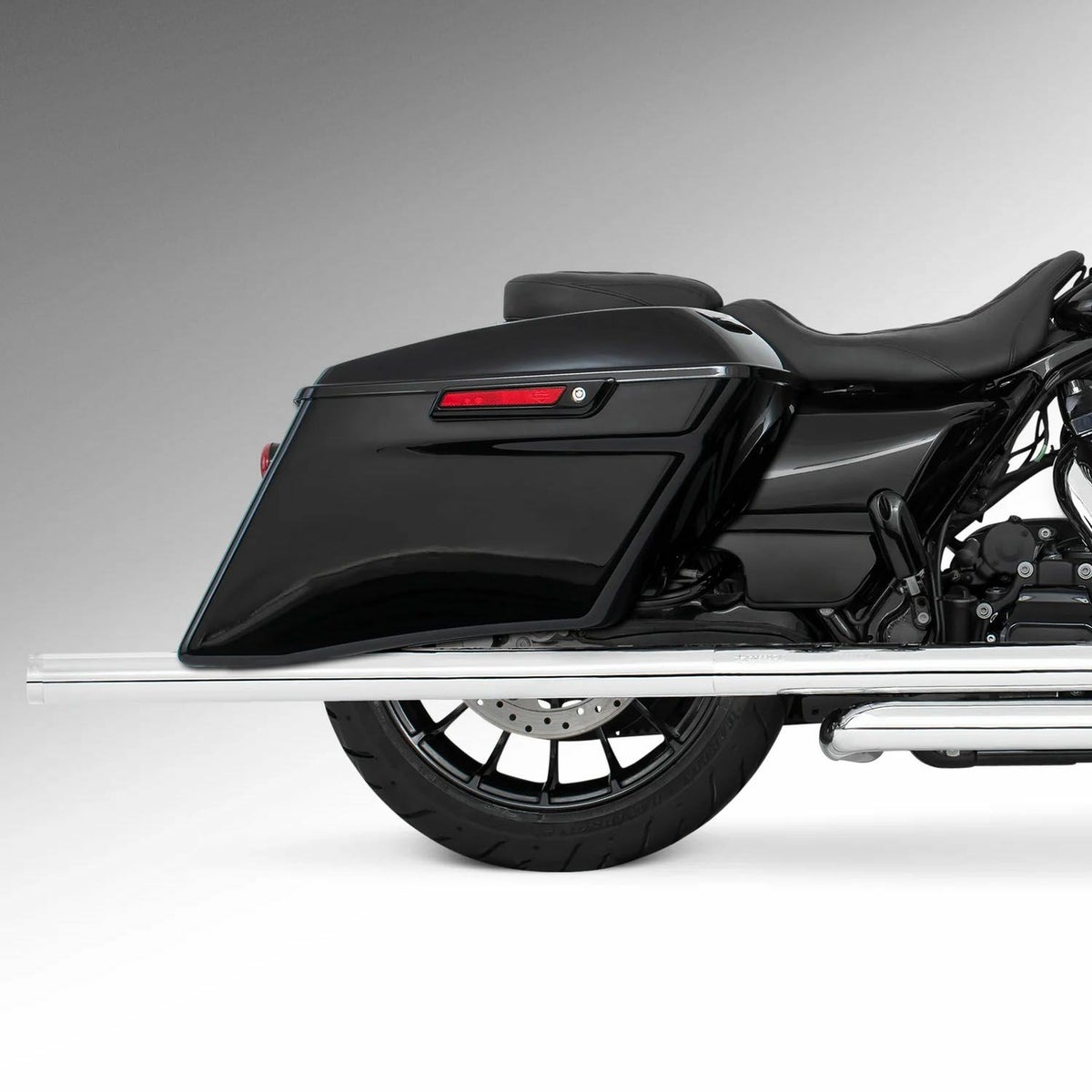 M8 ツーリング 2.5インチ径 トゥルーデュアル フルエキゾーストマフラー 42インチ ストレートエンドキャップ クローム/クローム フリーダムパフォーマンス