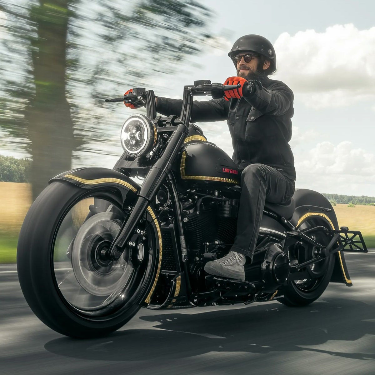 モナーク ファットハンドルバー 6インチ (ブラック)1