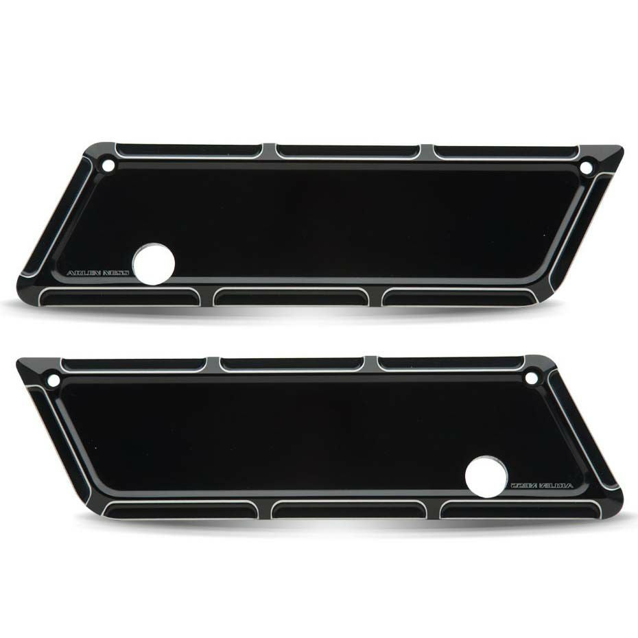 アレンネス サドルバッグ・ラッチ・カバー Beveled ブラック-01