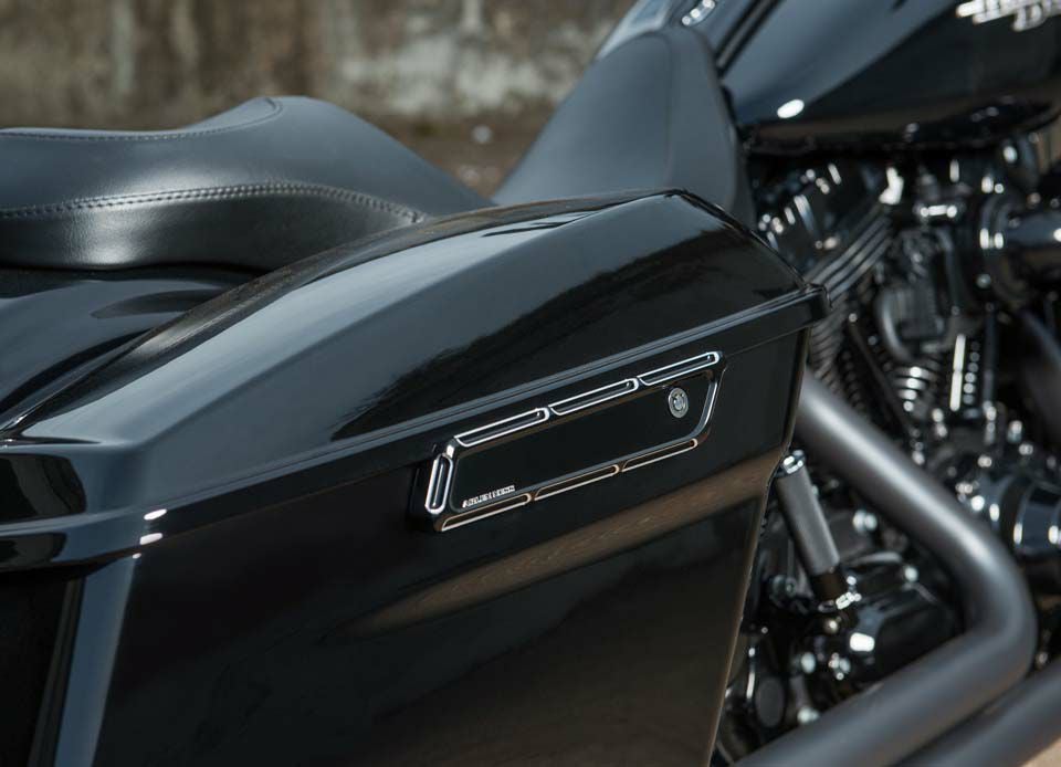 アレンネス サドルバッグ・ラッチ・カバー Beveled ブラック-02