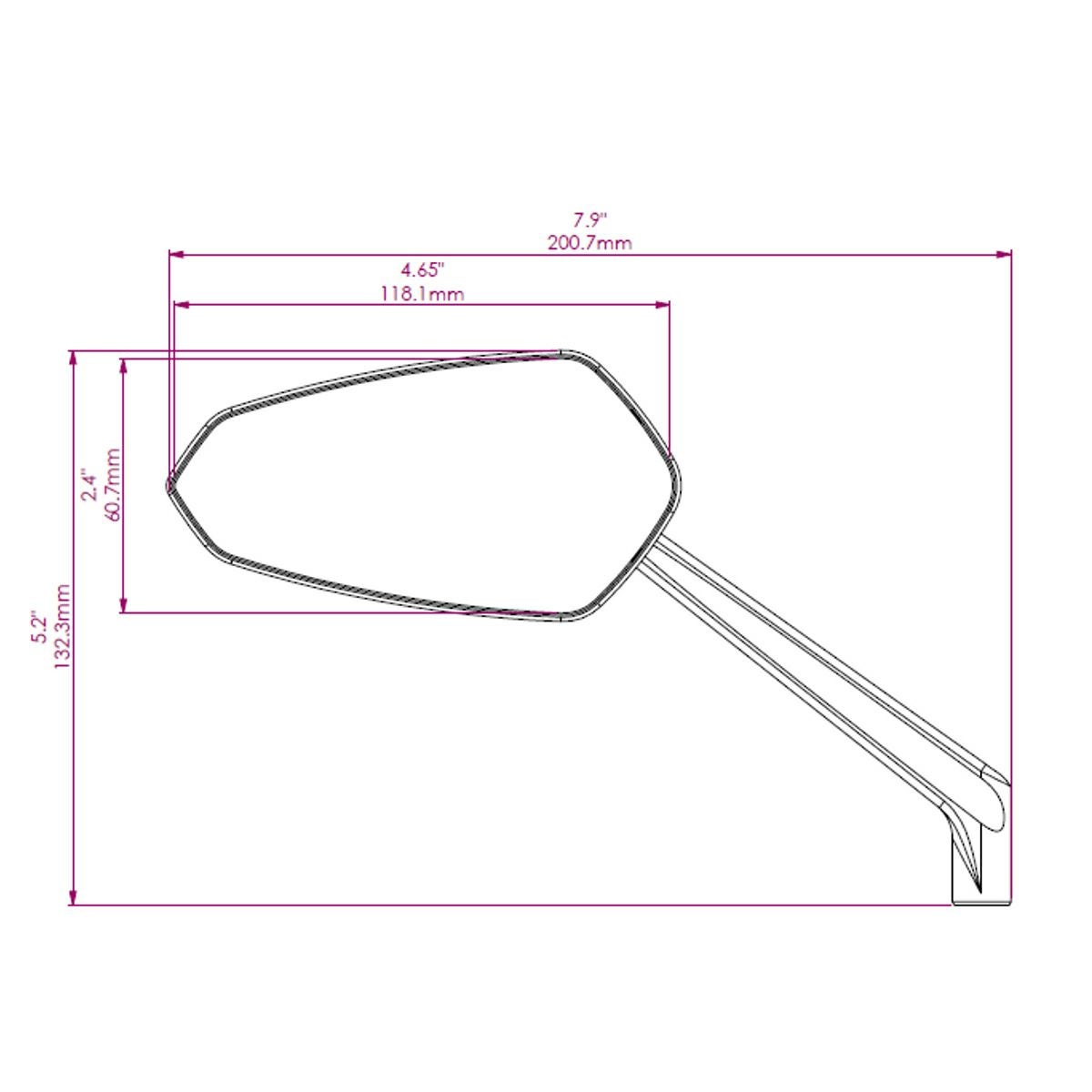ハーレー用 アセント プロ・ミラー 右 (クローム)4