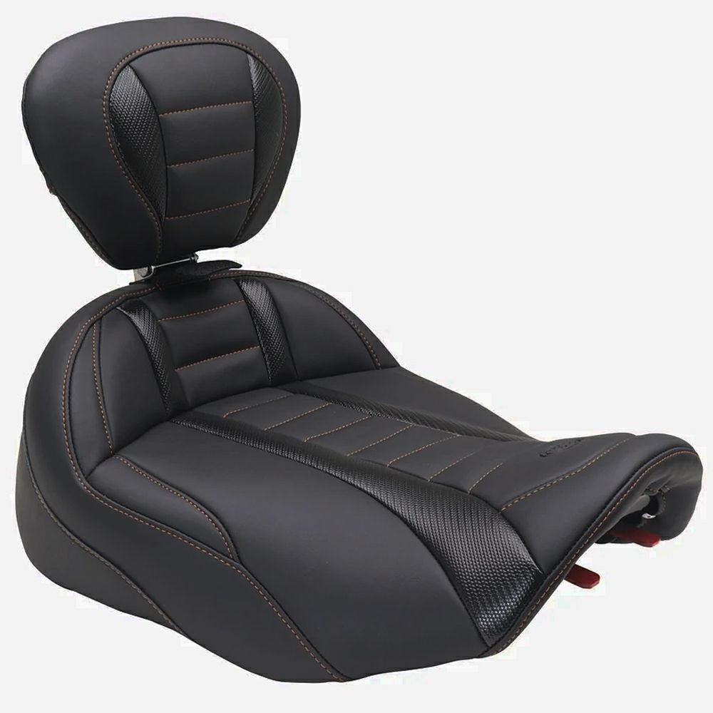 デラックス・ソロシート (バックレスト付) オレンジステッチ