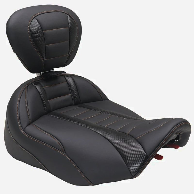 デラックス・ソロシート (バックレスト付) オレンジステッチ