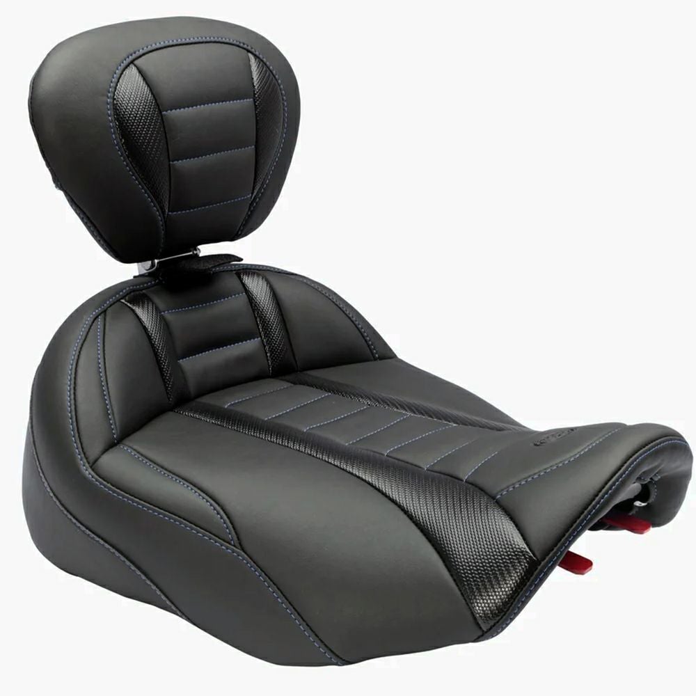 デラックス・ソロシート (バックレスト付) ブルーステッチ