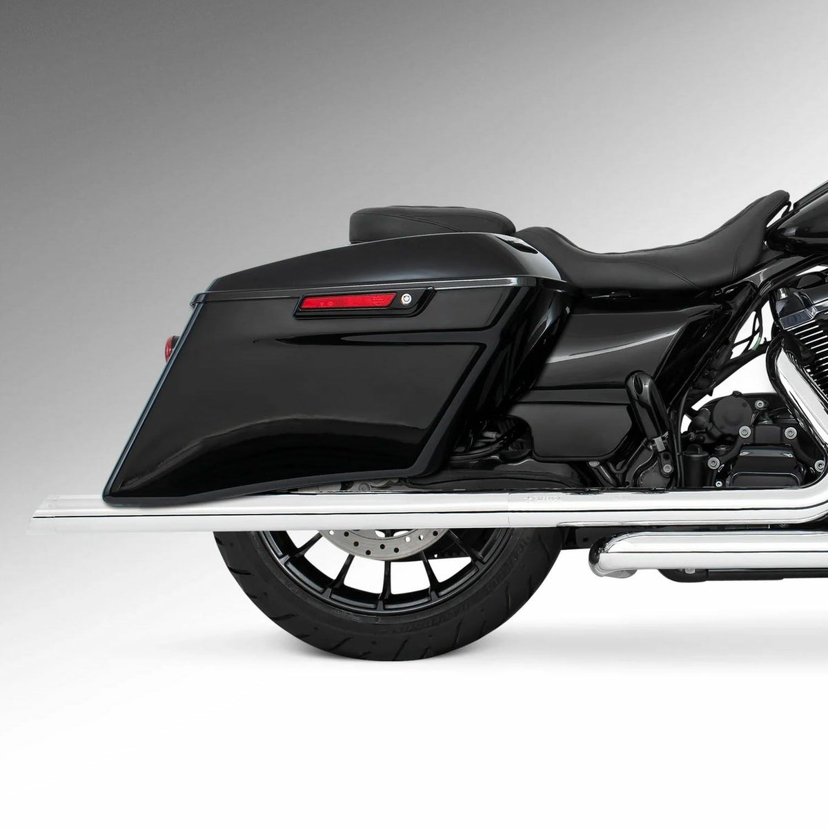 M8 ツーリング 2.5インチ径 トゥルーデュアル フルエキゾーストマフラー 39インチ スラッシュカットエンドキャップ クローム/クローム フリーダムパフォーマンス