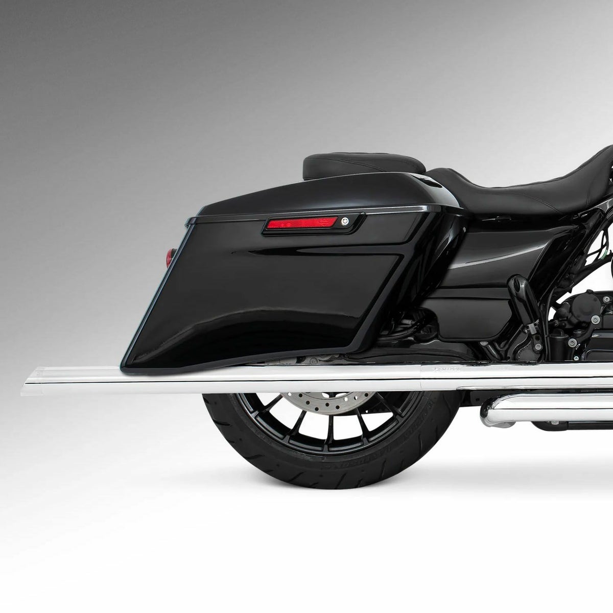 M8 ツーリング 2.5インチ径 トゥルーデュアル フルエキゾーストマフラー 42インチ スラッシュカットエンドキャップ クローム/クローム フリーダムパフォーマンス