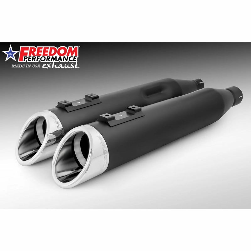 M8 ツーリング スラッシュ RAPTOR スリップオンマフラー 4.5インチ ブラック/クローム フリーダムパフォーマンス
