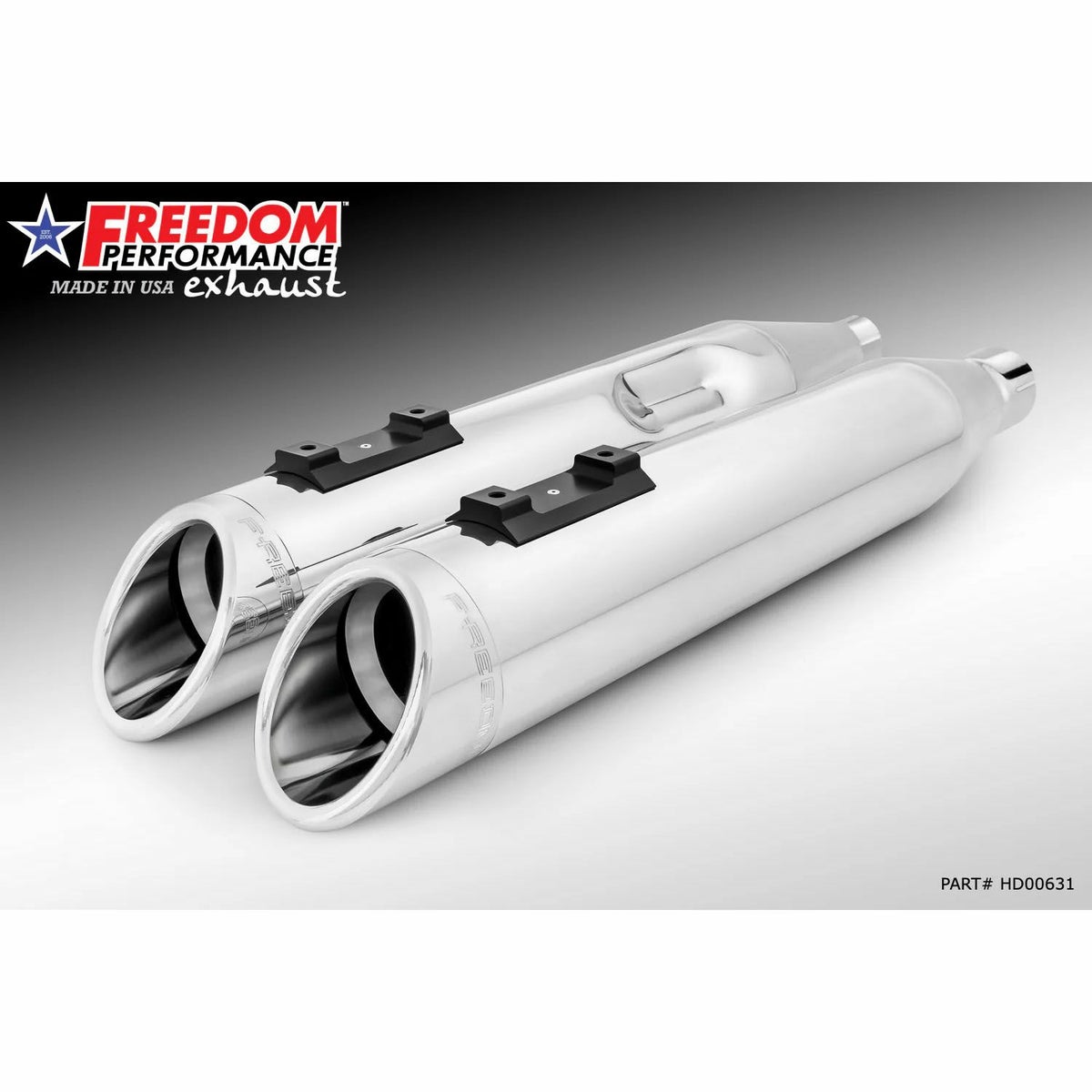 M8 ツーリング スラッシュ RAPTOR スリップオンマフラー 4.5インチ クローム/クローム フリーダムパフォーマンス