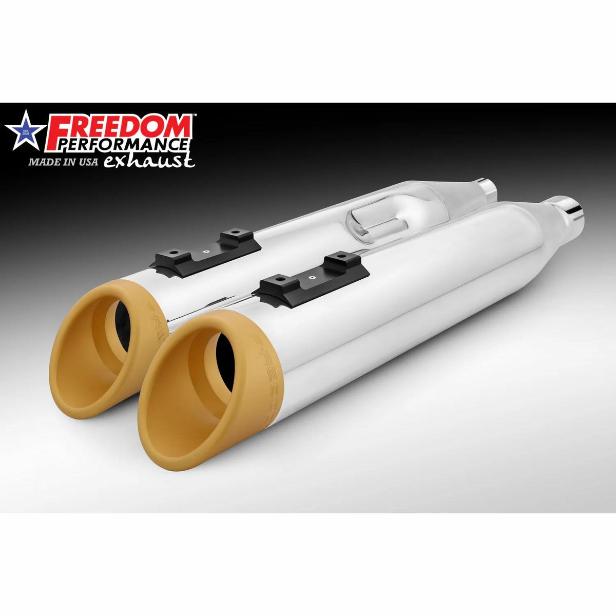 M8 ツーリング スラッシュ RAPTOR スリップオンマフラー 4.5インチ クローム/ゴールド フリーダムパフォーマンス