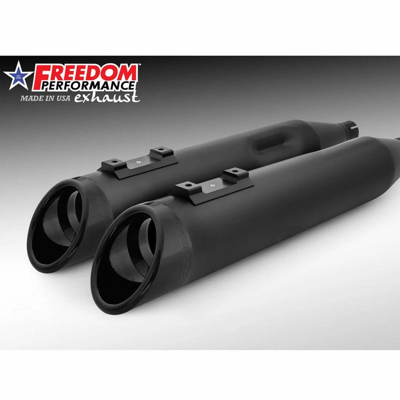 1995～2016 ツーリング スラッシュ RAPTOR スリップオンマフラー 4.5インチ ブラック/ブラック フリーダムパフォーマンス