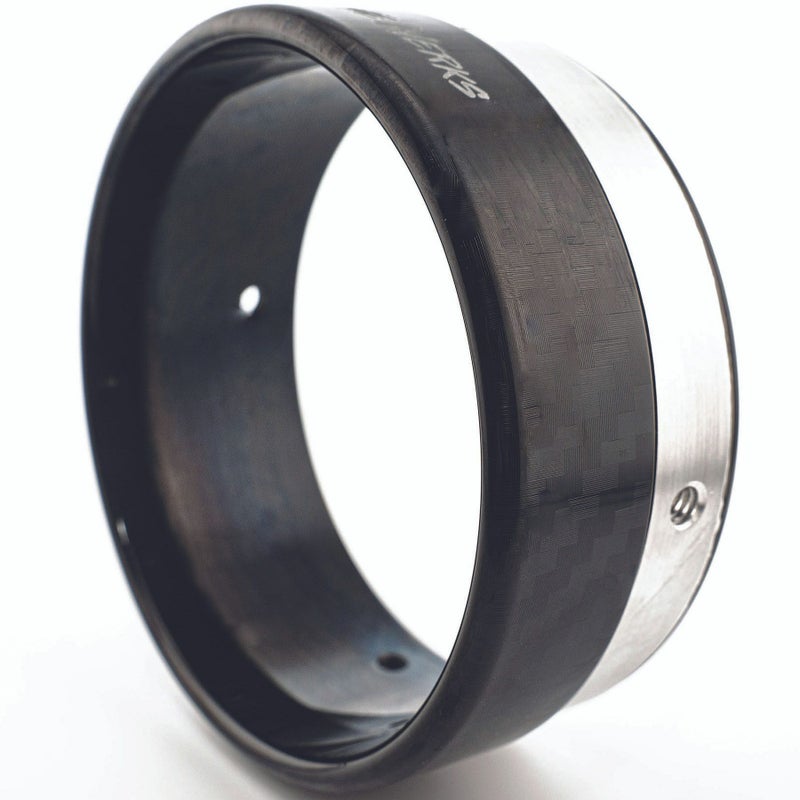 カーボンルック・4.5インチ エンドキャップ (ブラック)