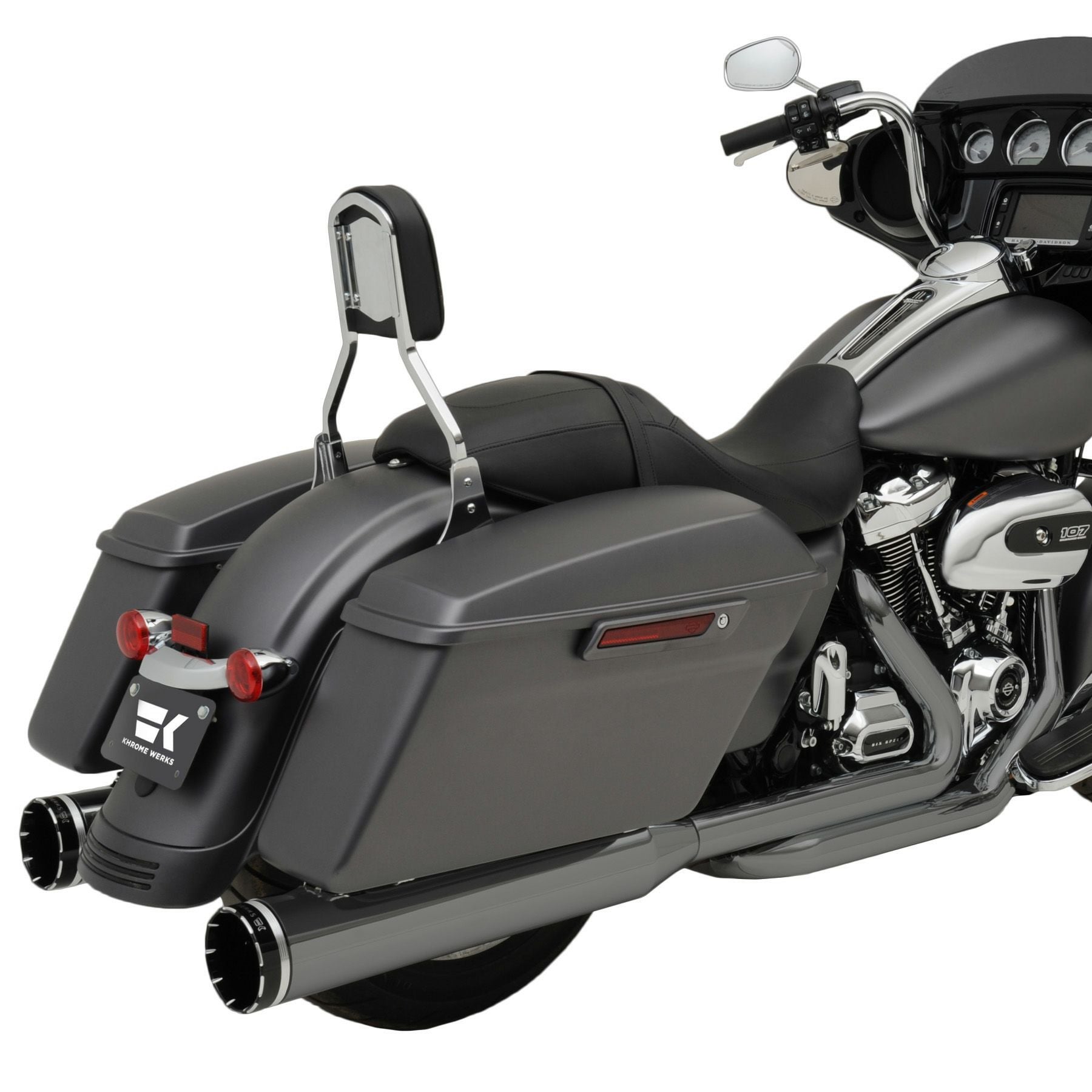 パイソン 2.5インチ スリップオンマフラー スラッシュアウト クローム