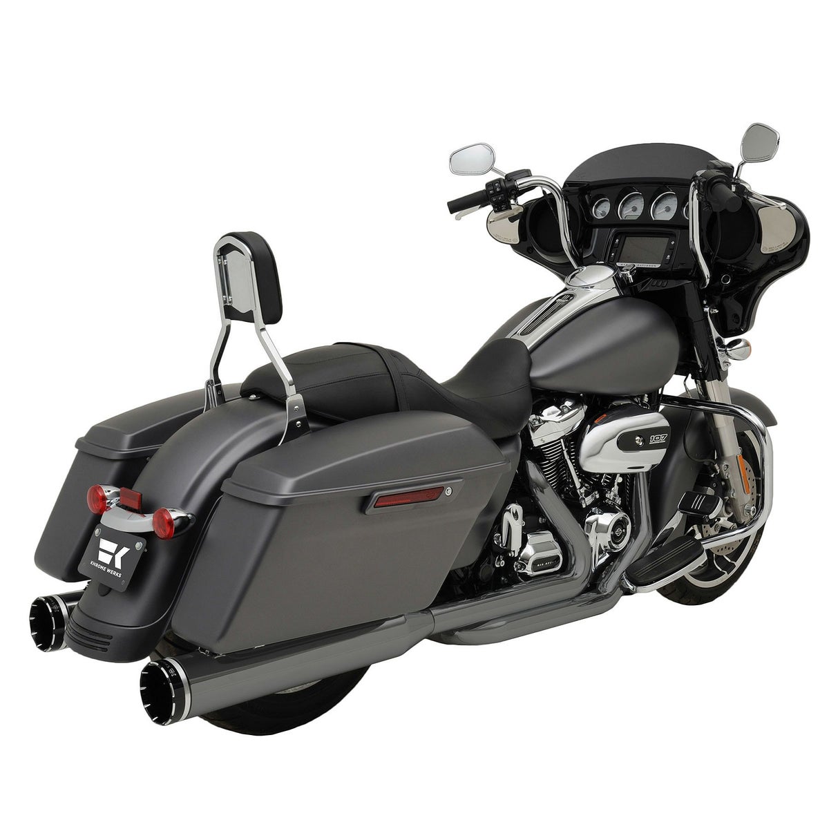 ドミネーターSR フルエキゾーストマフラー(ブラッククローム)1