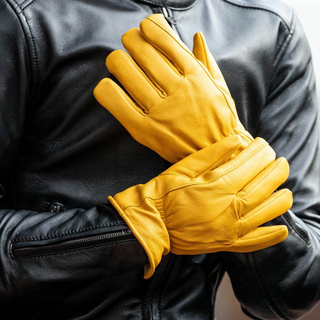 DEGNER デグナー 洗える ウインター レザーグローブ タン 5