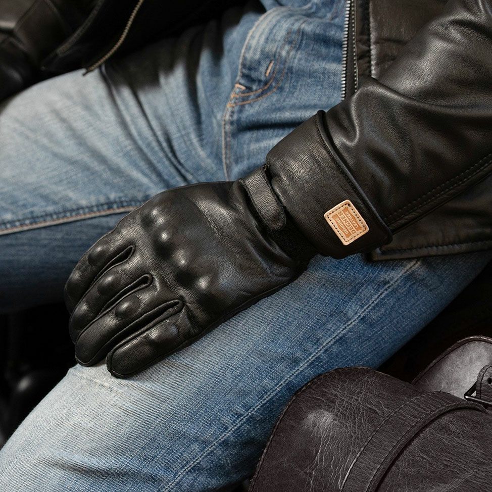 DEGNER デグナー ウインター レザー リブグローブ ブラック