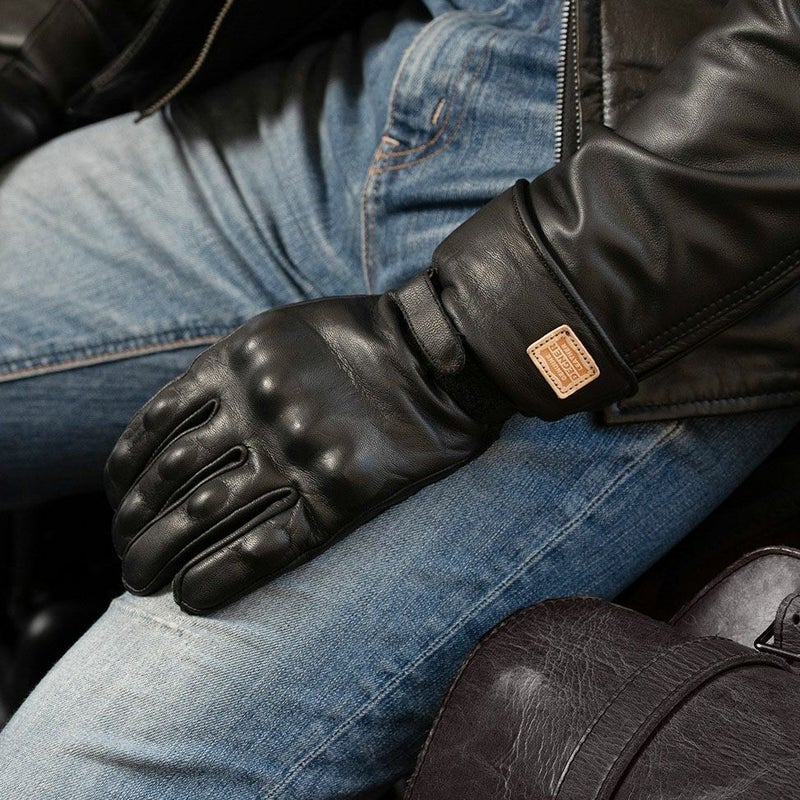 DEGNER デグナー ウインター レザー リブグローブ ブラック