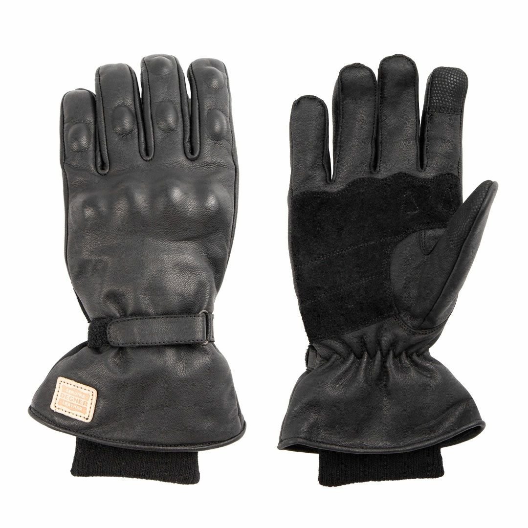 DEGNER デグナー ウインター レザー リブグローブ ブラック 2