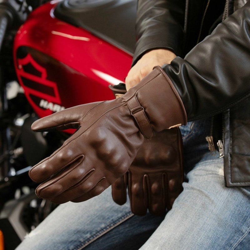 DEGNER デグナー ウインター レザー リブグローブ ブラウン