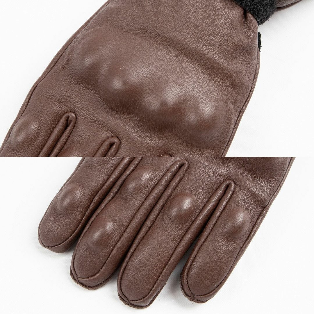 DEGNER デグナー ウインター レザー リブグローブ ブラウン 4