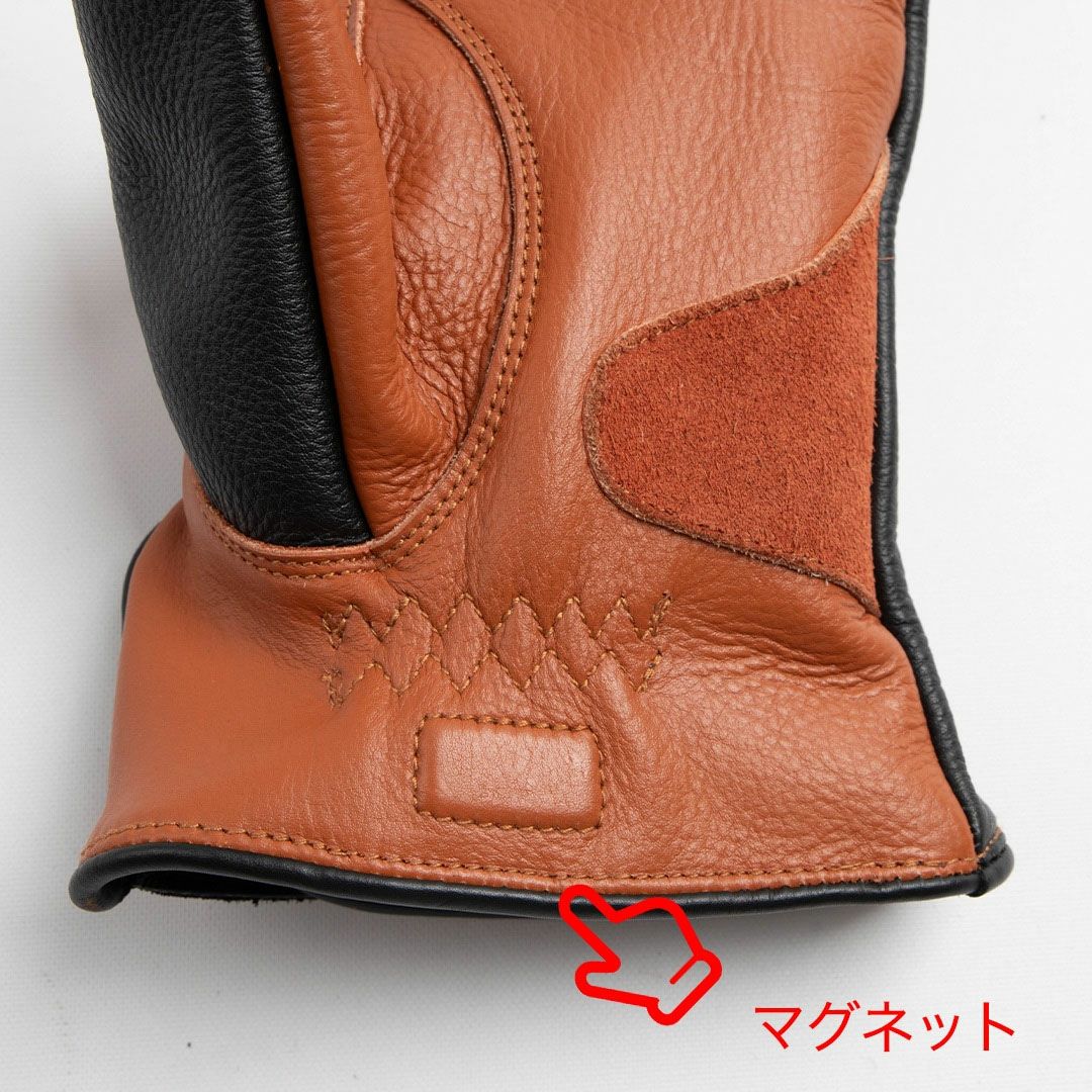 DEGNER デグナー マグネット レザーグローブ ブラック/ブラウン 5