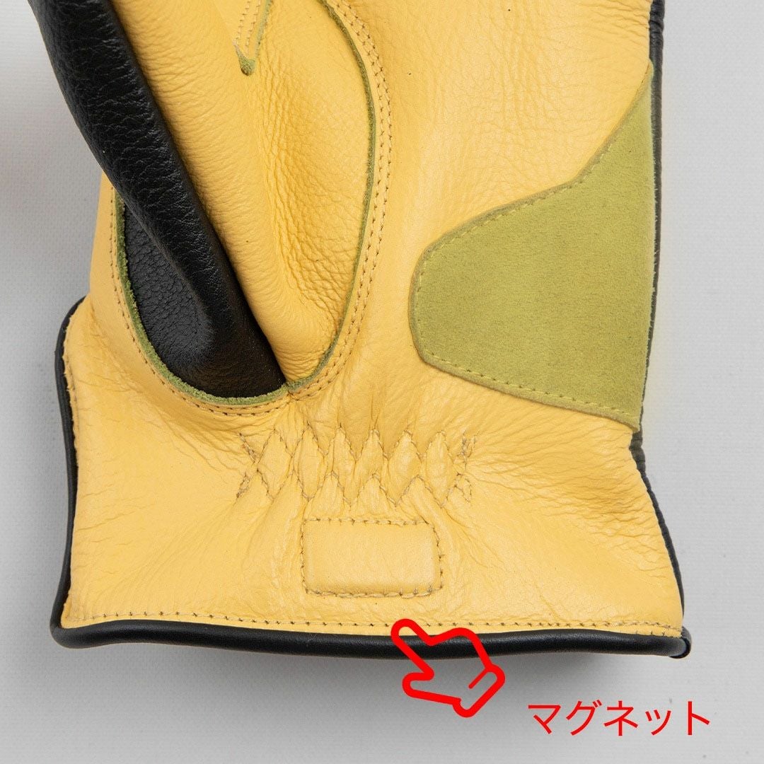 DEGNER デグナー マグネット レザーグローブ ブラック/タン 5