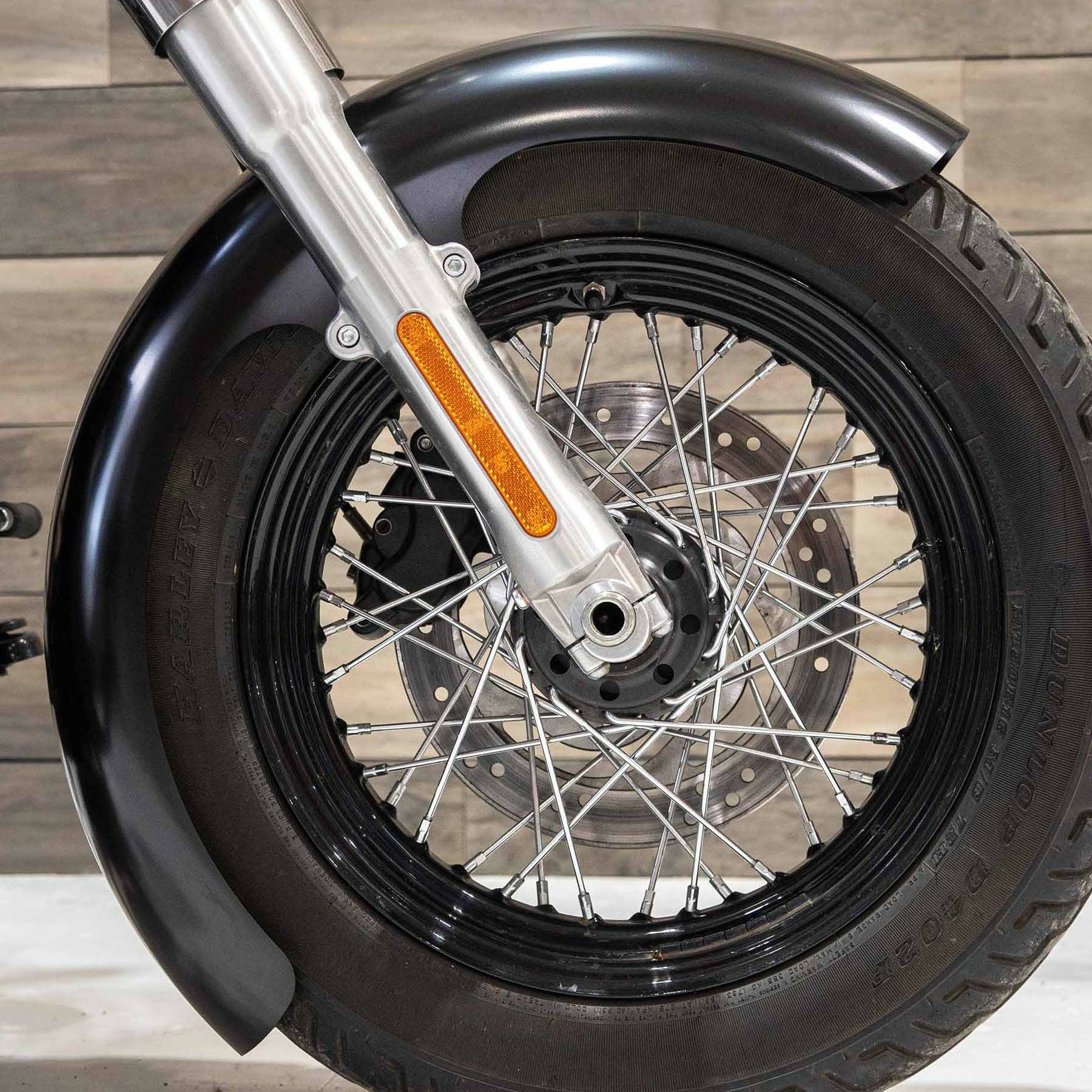 ハーレー スポーツスター フロントフェンダー Roland Sands クロックワークス タイヤハガー・16～19インチ スチール フロント