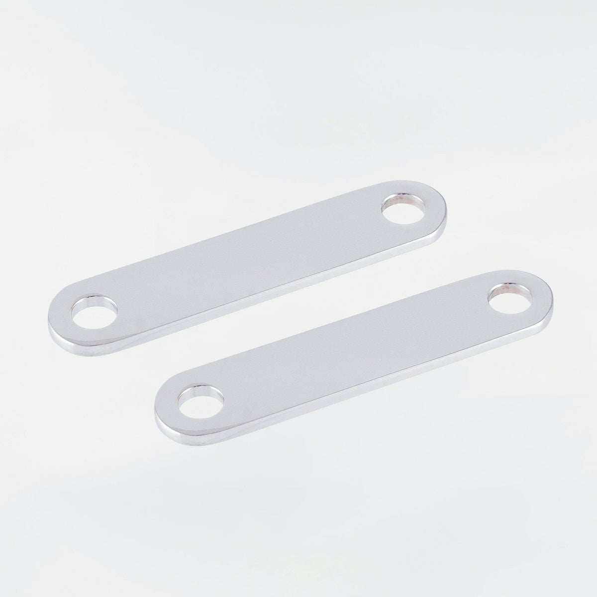 タイヤハガー・16～19インチ スチール フロントフェンダー用 マウントブロック (クローム) 1