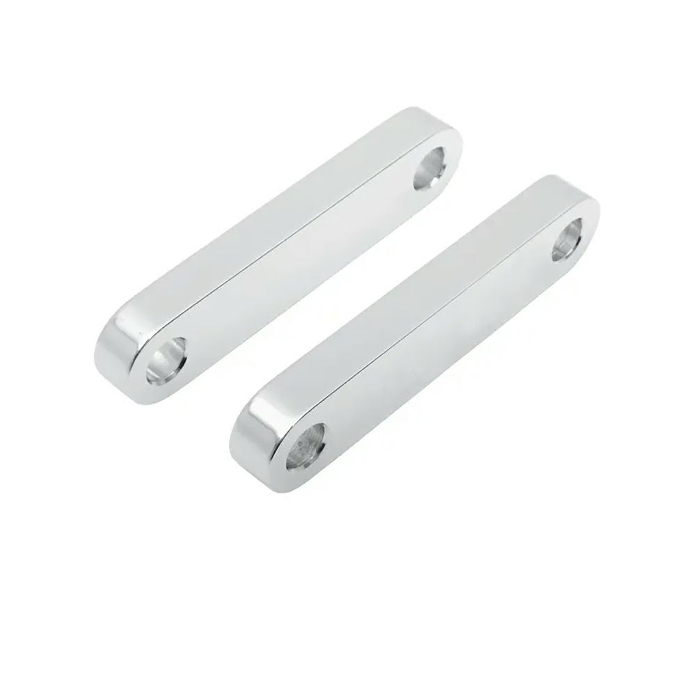 タイヤハガー・21インチ スチール フロントフェンダー用 マウントブロック (クローム)