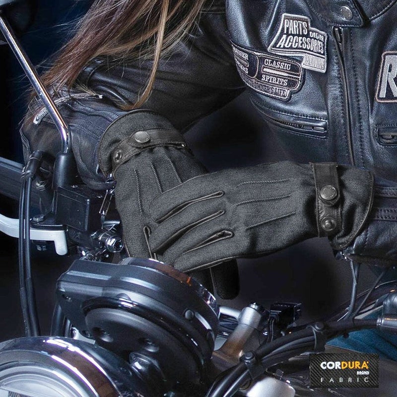 DEGNER デグナー レディース レザー&AAAデニムコンビ グローブ ブラック