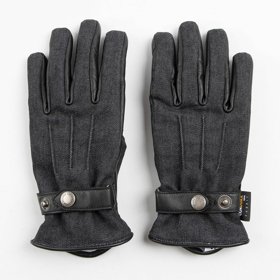 DEGNER デグナー レディース レザー&AAAデニムコンビ グローブ ブラック 4