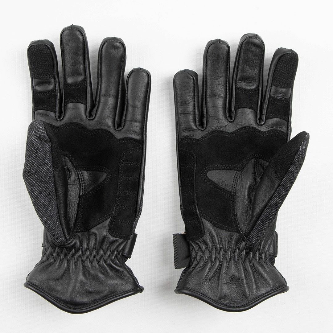 DEGNER デグナー レディース レザー&AAAデニムコンビ グローブ ブラック 5