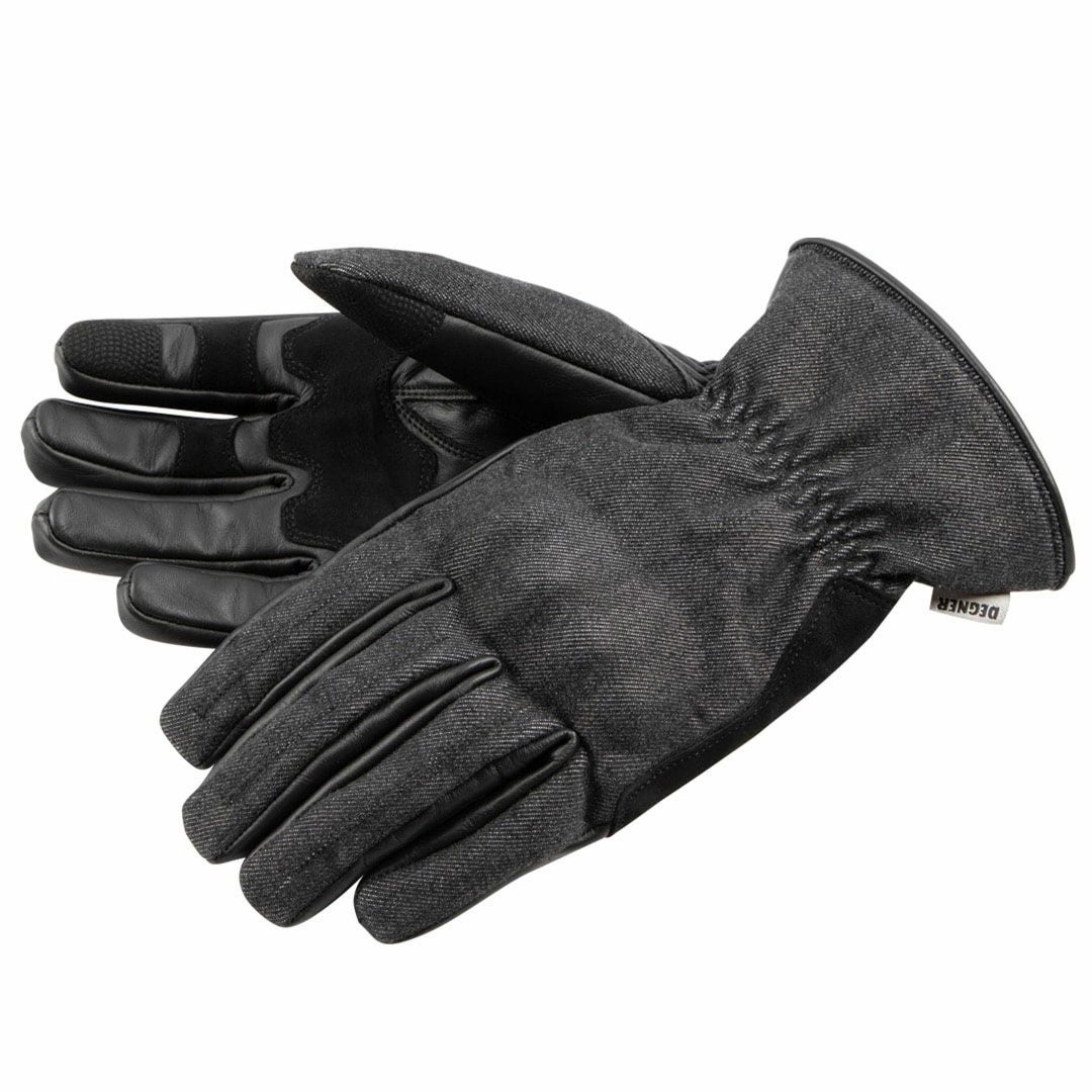 DEGNER デグナー レザー&AAAデニムコンビ グローブ ブラック 2