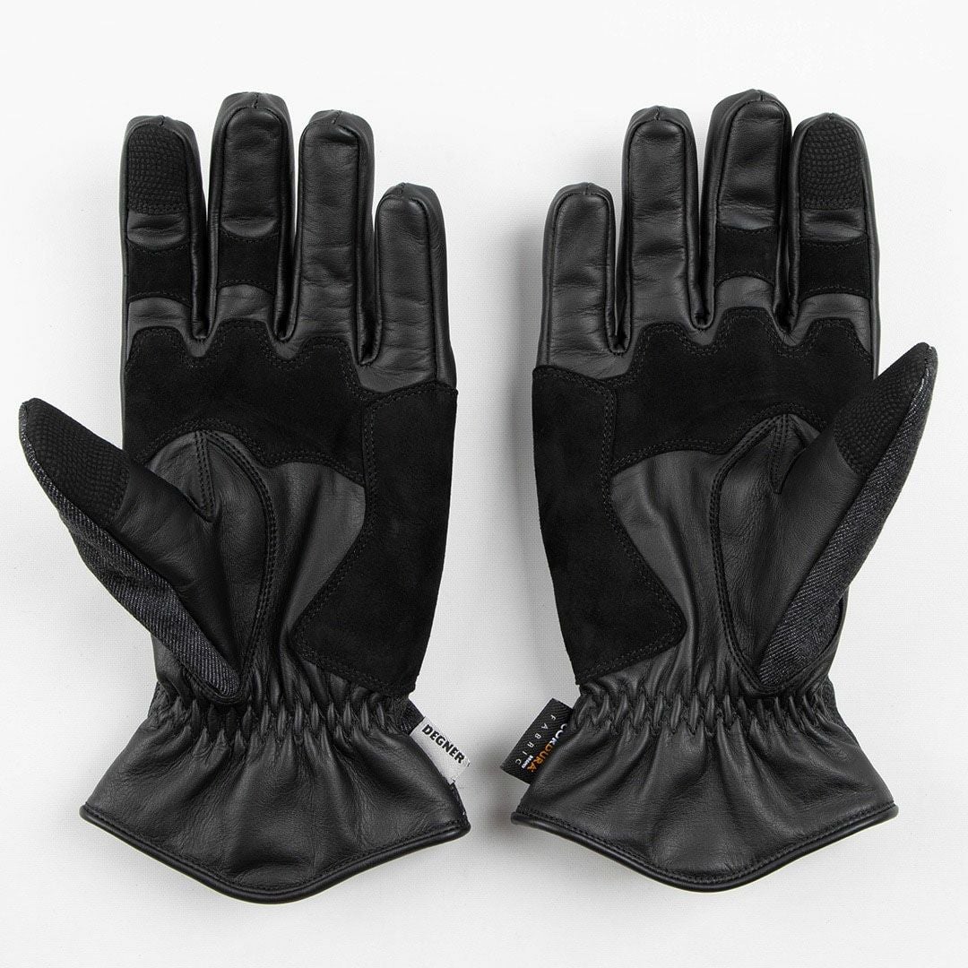 DEGNER デグナー レザー&AAAデニムコンビ グローブ ブラック 4
