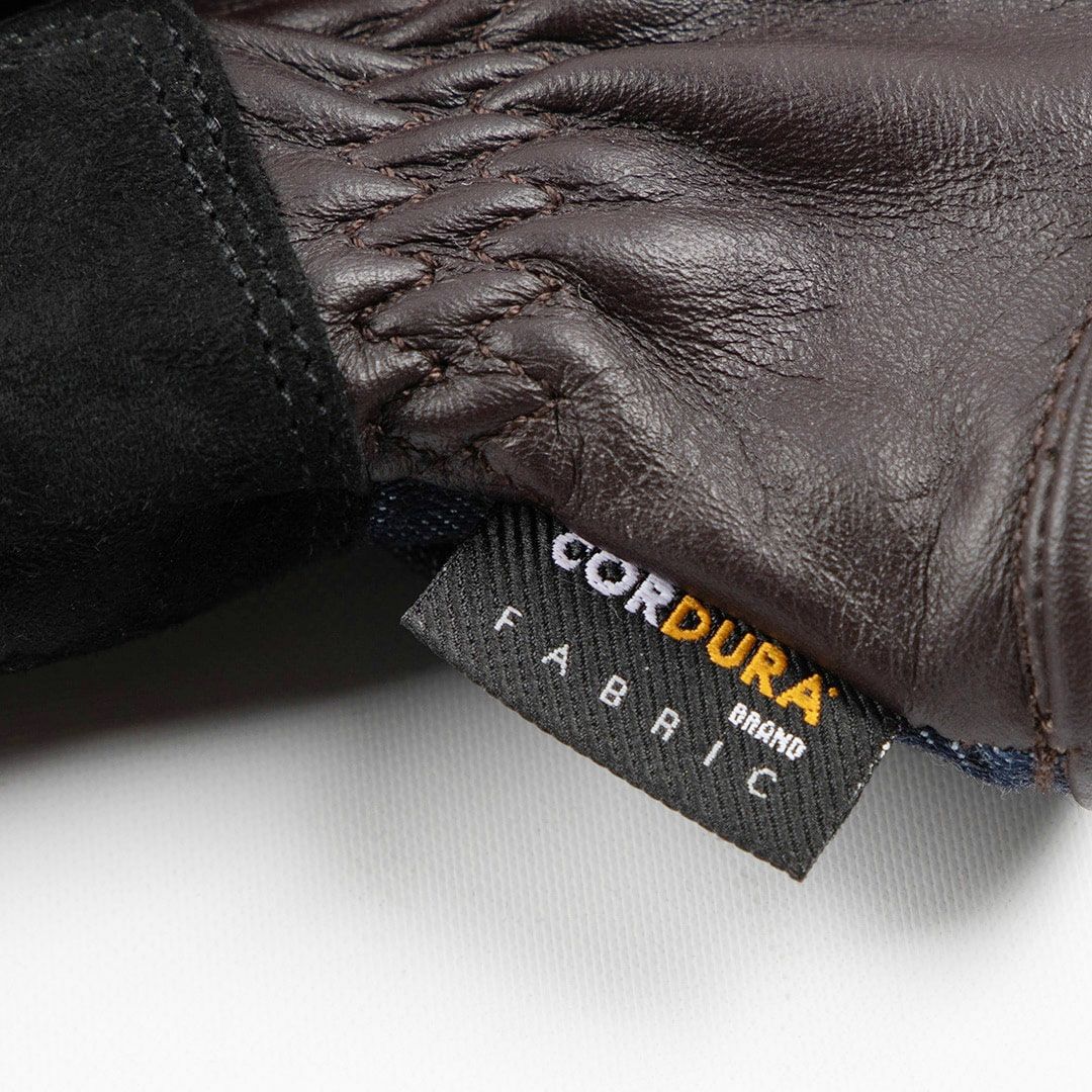 DEGNER デグナー レザー&AAAデニムコンビ グローブ ネイビーデニム/ブラウンレザー 6