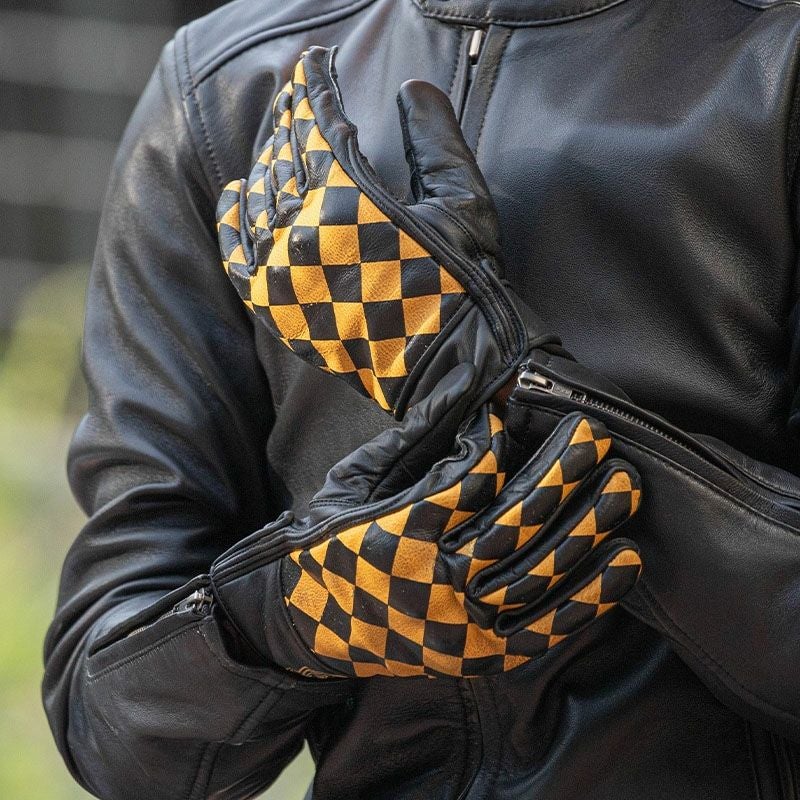 DEGNER デグナー SP忠男 レザー グローブ イエロー