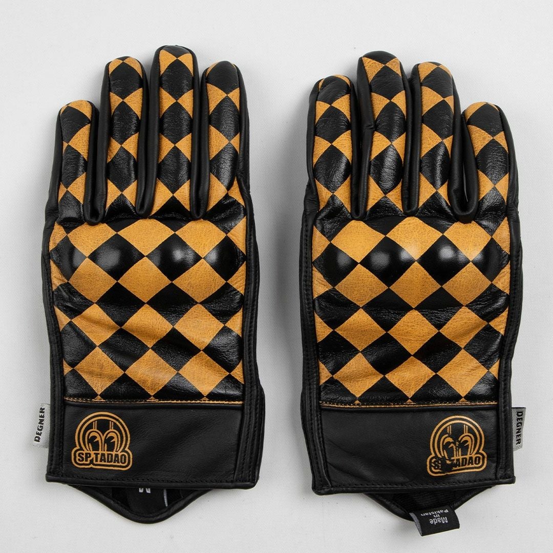 DEGNER デグナー SP忠男 レザー グローブ イエロー 2