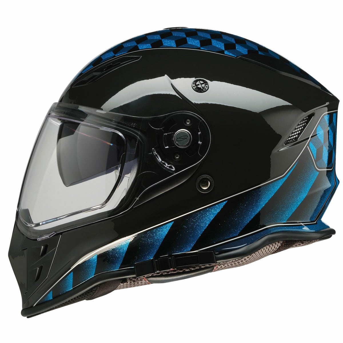 ネメシス・サンダーバード フルフェイスヘルメット (ブルー/ブラック)