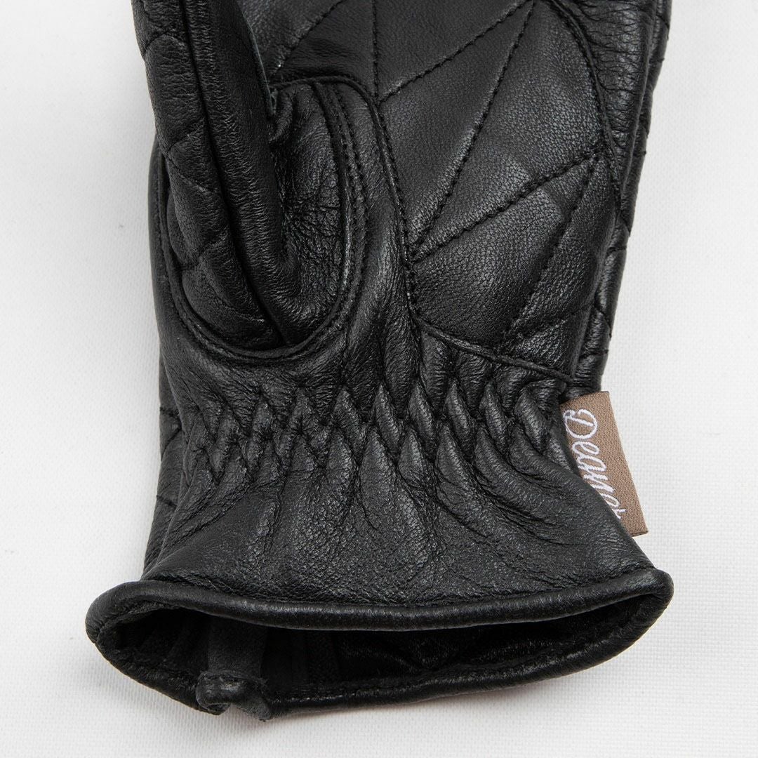 DEGNER デグナー レディース ダイアモンドステッチ レザーグローブ ブラック 5