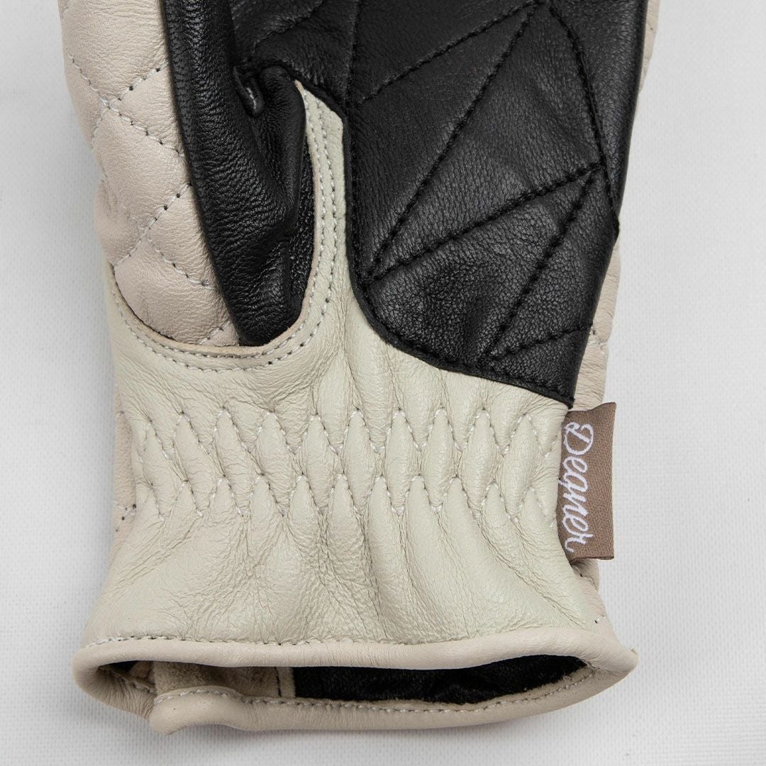 DEGNER デグナー レディース ダイアモンドステッチ レザーグローブ アイボリー 5