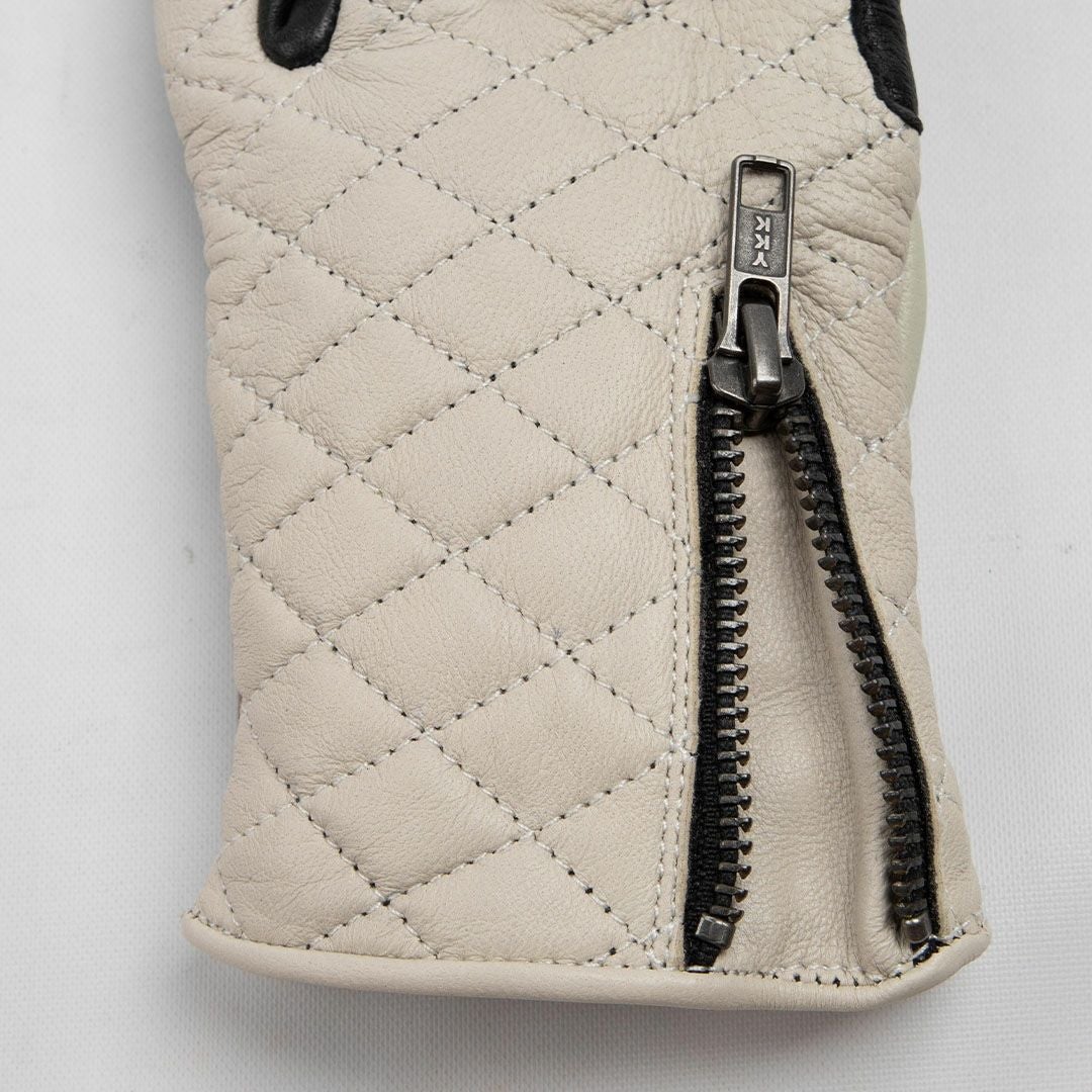 DEGNER デグナー レディース ダイアモンドステッチ レザーグローブ アイボリー 6