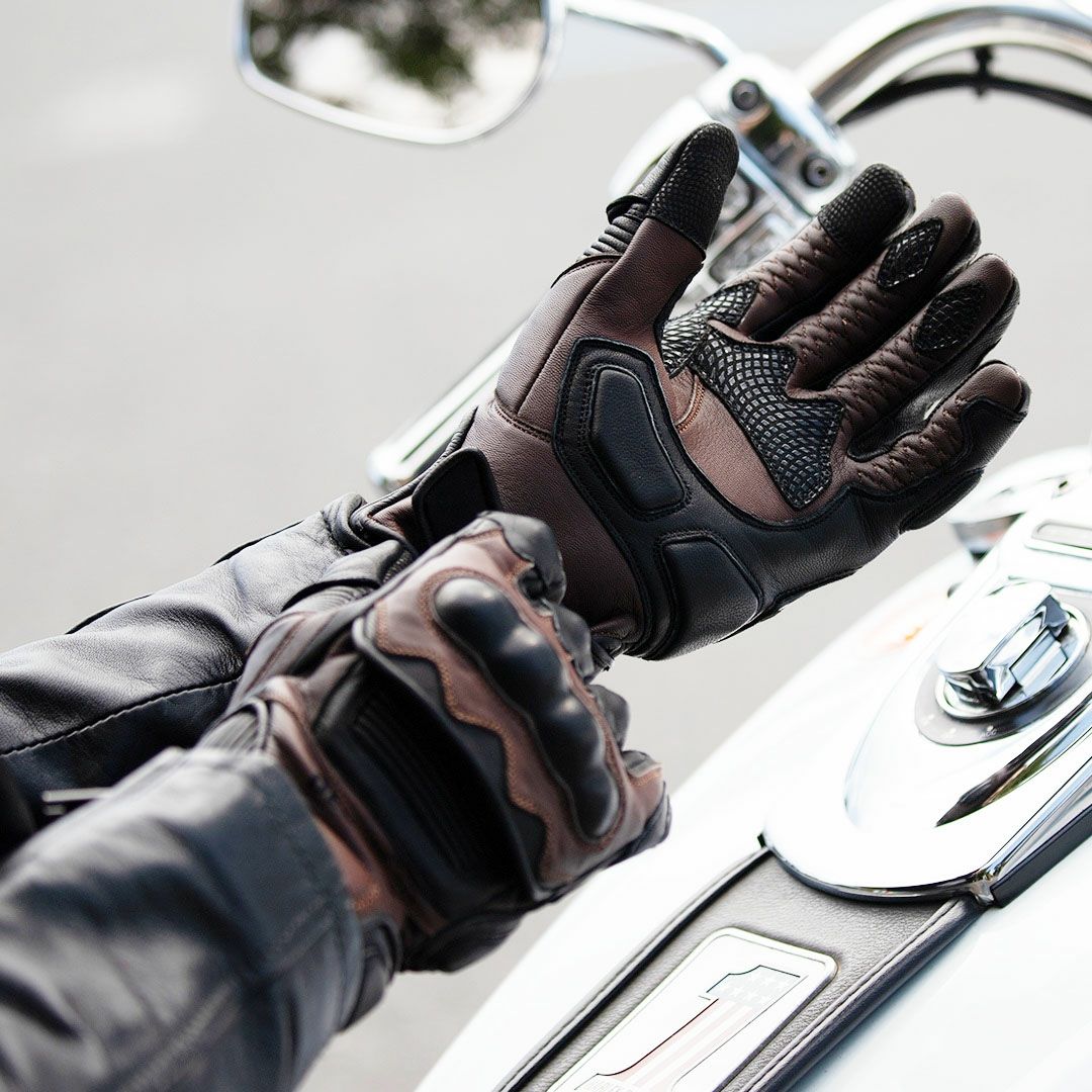 DEGNER デグナー プロテクター付き レザーグローブ ブラウン