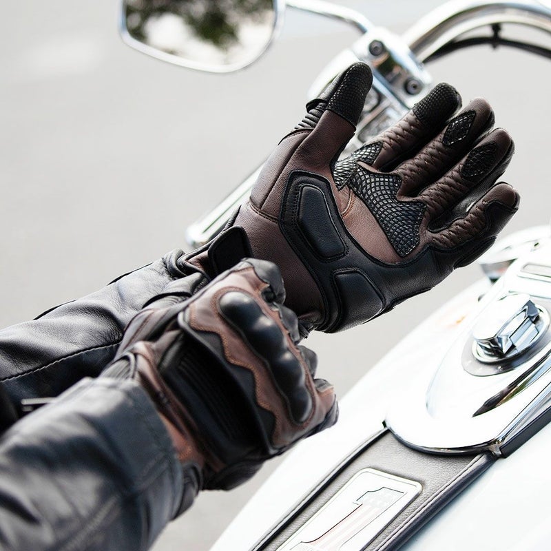 DEGNER デグナー プロテクター付き レザーグローブ ブラウン