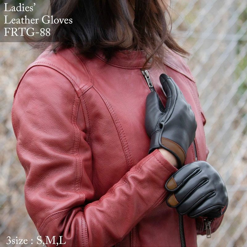 DEGNER デグナー レディース プロテクター レザーグローブ ブラウン