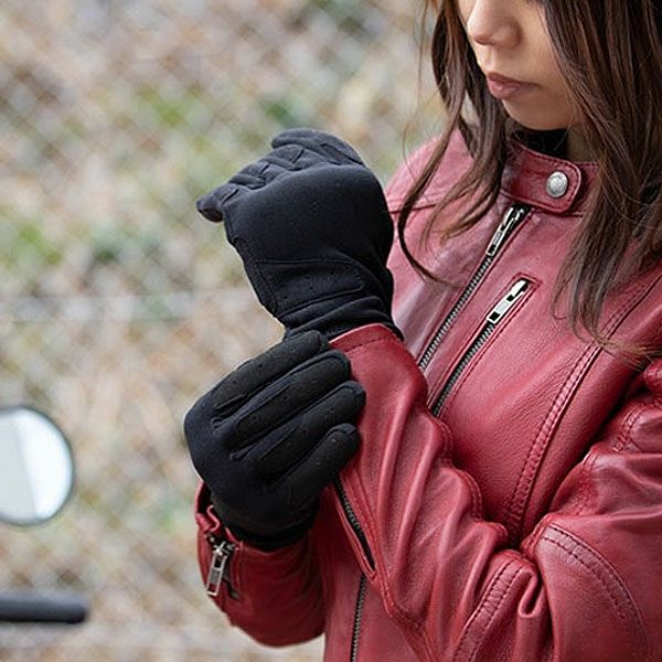 DEGNER デグナー レディース テキスタイルグローブ ブラック