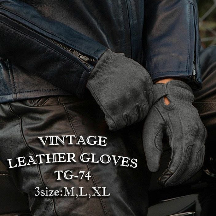 DEGNER デグナー ワックスレザー ツーリンググローブ ブラック